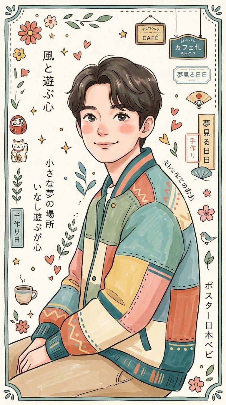 治愈系日式绘本风民俗艺术插画
