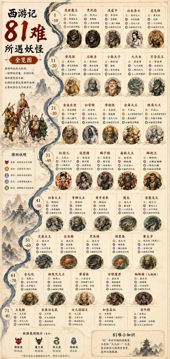 西游八十一难妖怪图鉴
