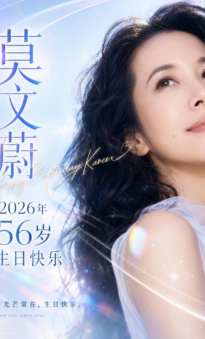 莫文蔚56岁生日快乐清透庆祝视觉