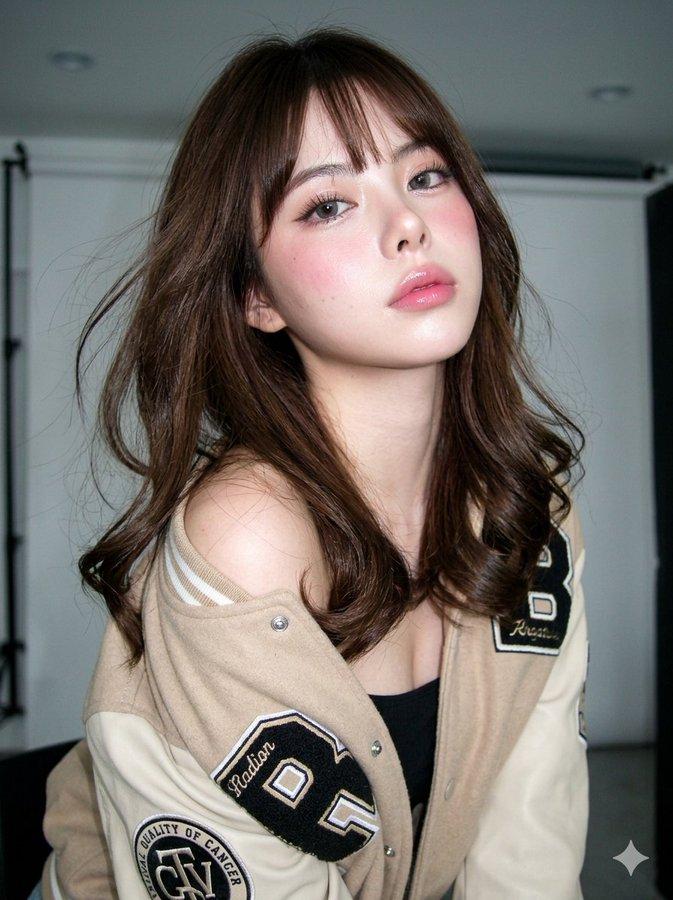 韩系玻璃肌街头潮酷少女