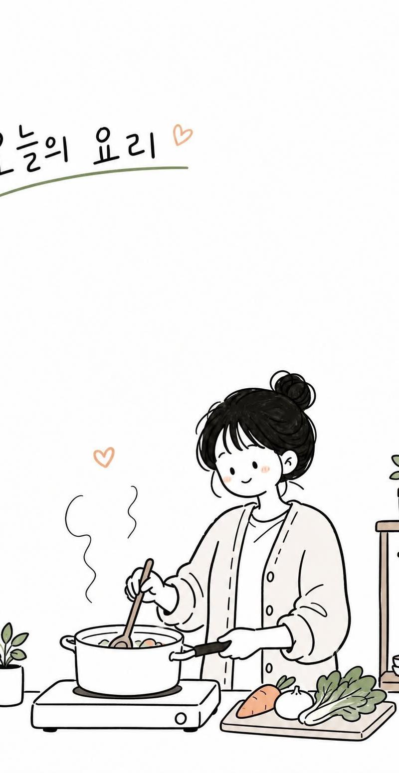 韩系极简手绘涂鸦社论插画