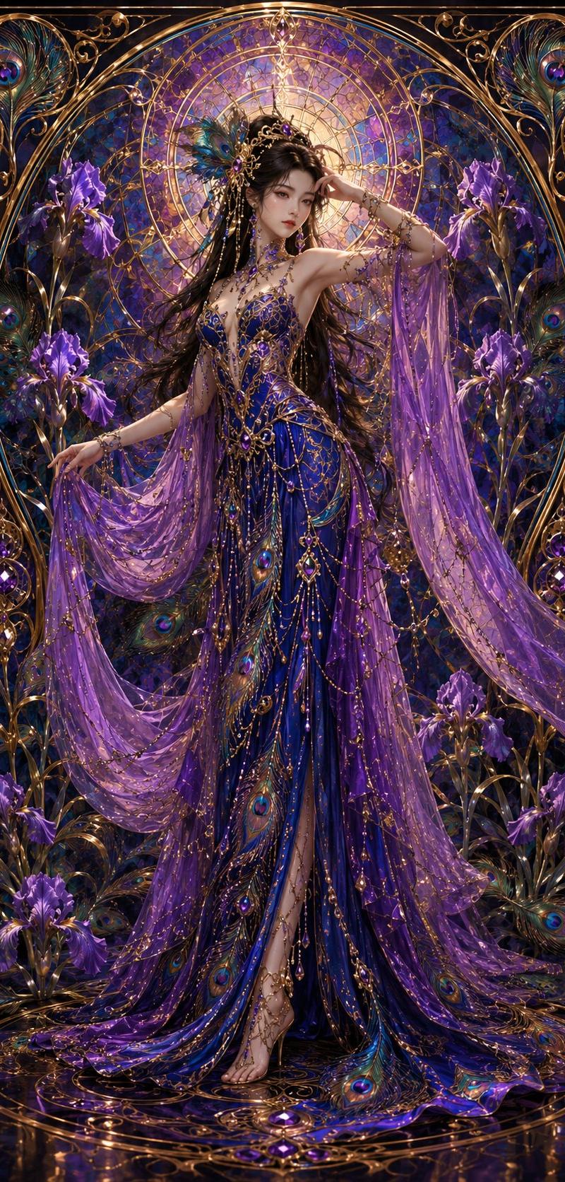 新艺术风格东方幻想女性立绘海报