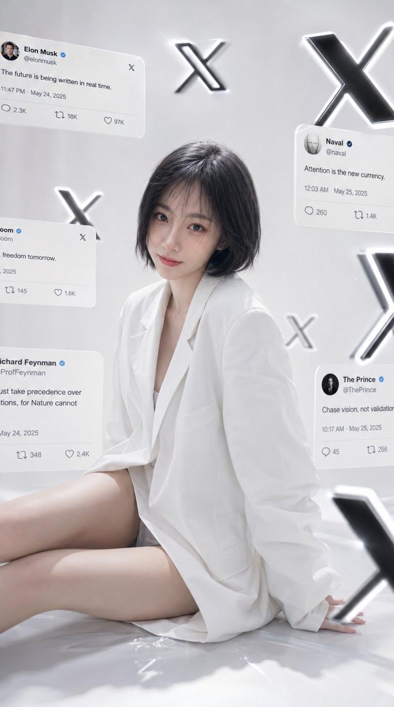 奢华极简主义创作者社交媒体肖像