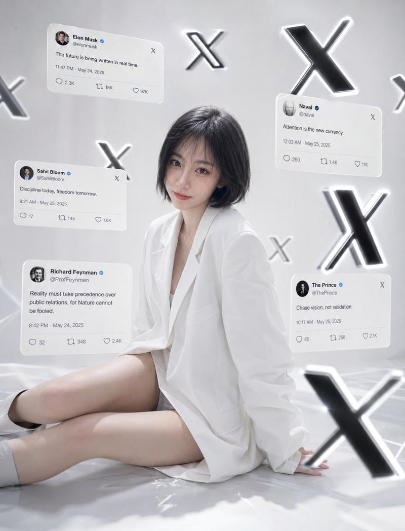 奢华极简主义创作者社交媒体肖像