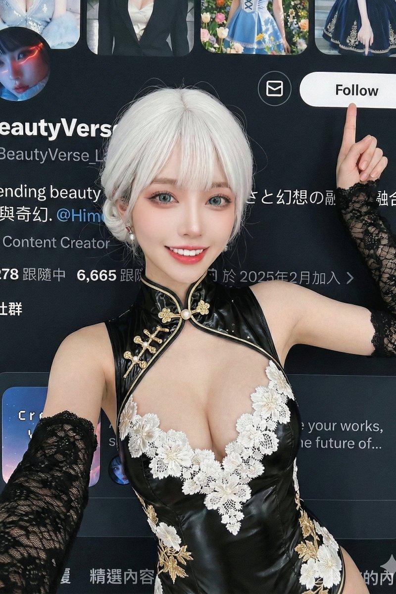 躺姿指引关注的高角度甜美自拍