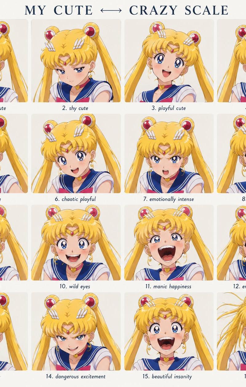 魔法少女可爱疯狂表情图