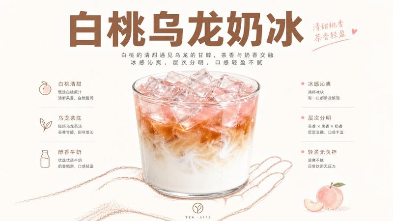 芒果椰乳冰饮手绘标注摄影
