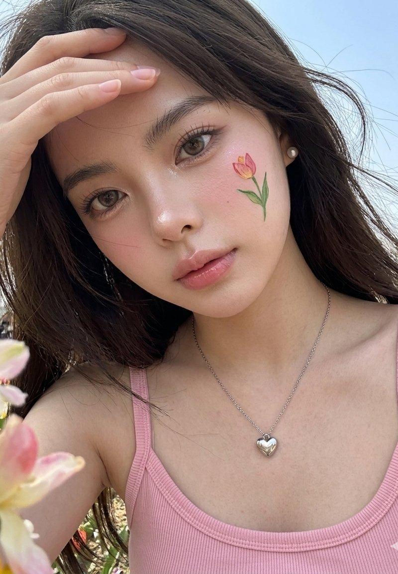 春季花卉节美图相机人像特写
