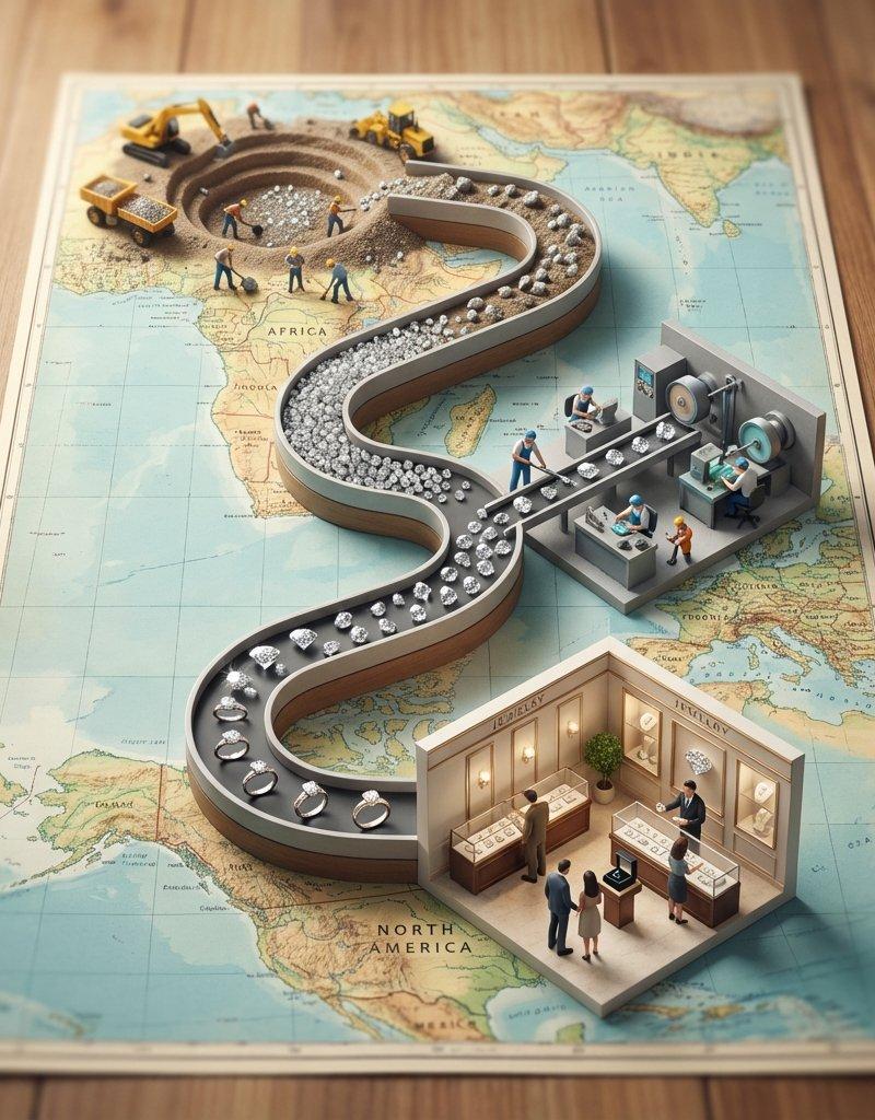 创意微缩摄影:世界地图上的商品奇幻漂流