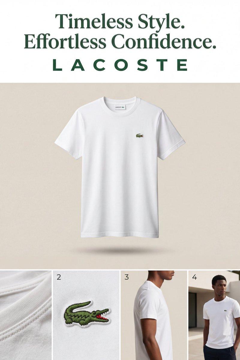 极致极简美学:Lacoste 经典T恤广告