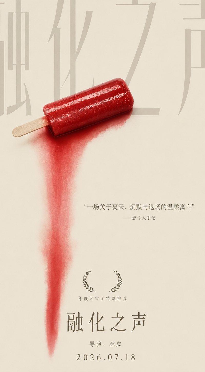 极简主义中文电影概念海报设计