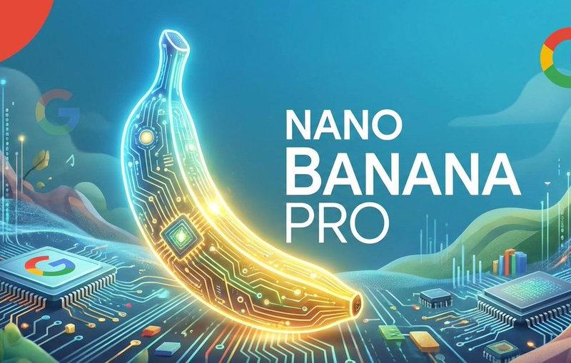 极简谷歌风Nano Banana Pro科技感页眉