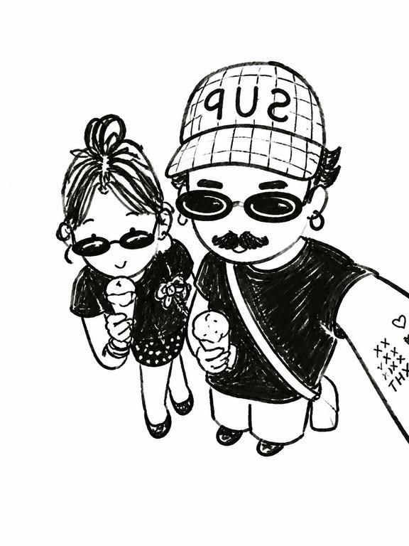 极简手绘涂鸦插画风格