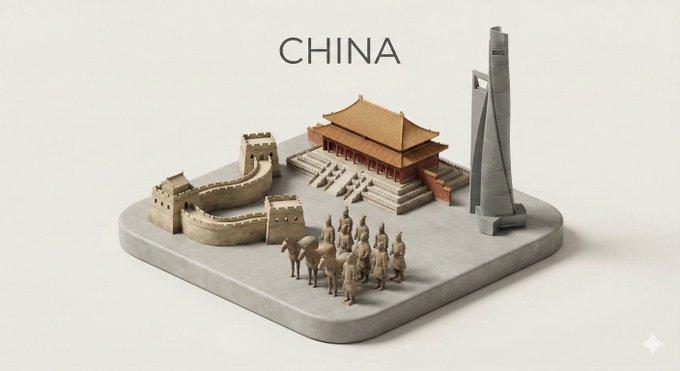 极简地标微景模型