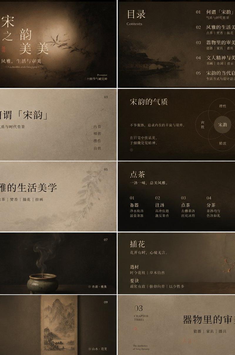极简宋体中国传统文化审美视觉指南