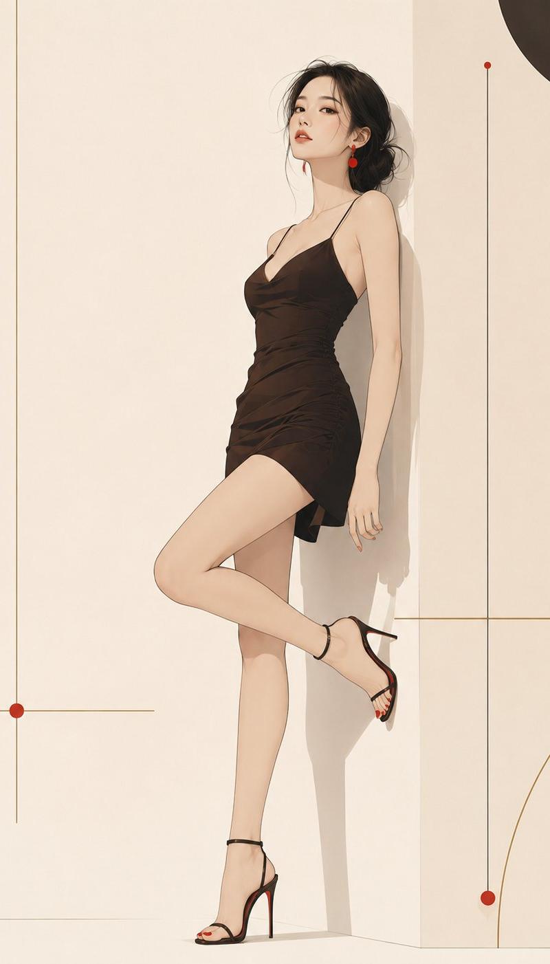 极简甜酷都市女性插画