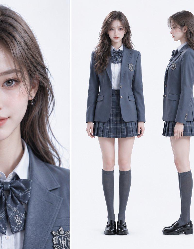 冷艳薄雾蓝校服学姐分镜图