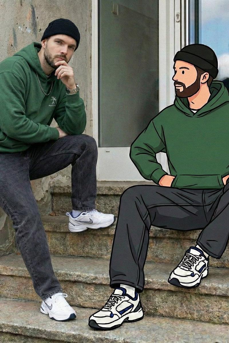 虚实交织的街头少年与二次元分身