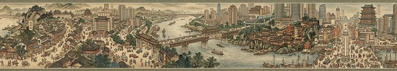 现代都市清明上河图长卷