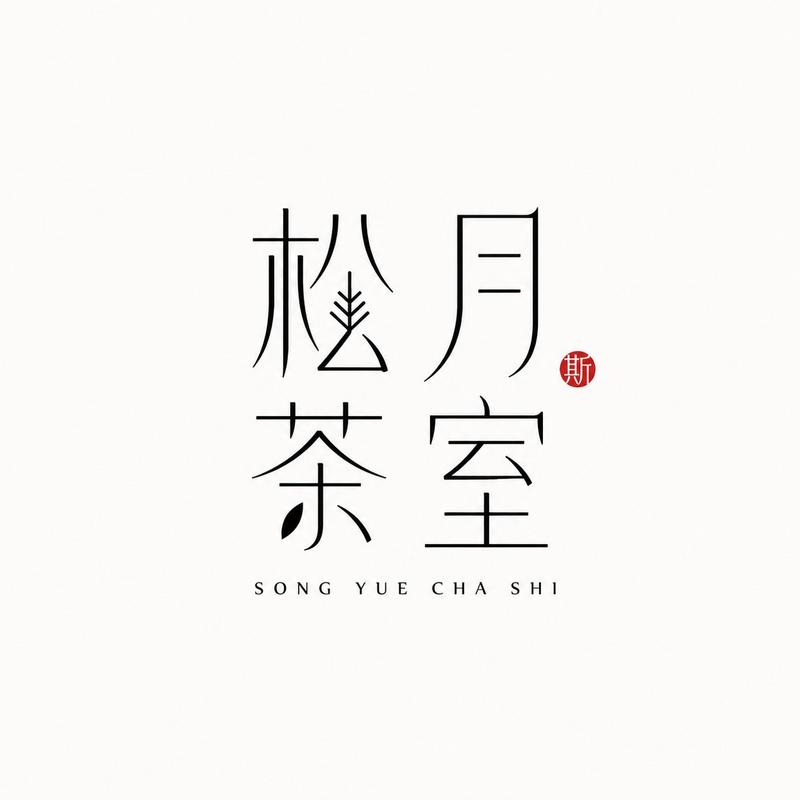 细线现代东方极简中文字体设计Logo