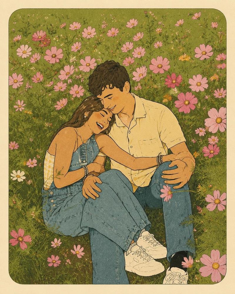 现代孔版印刷风复古插画海报