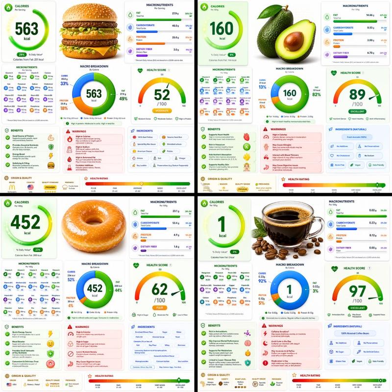 食物营养成分现代风海报