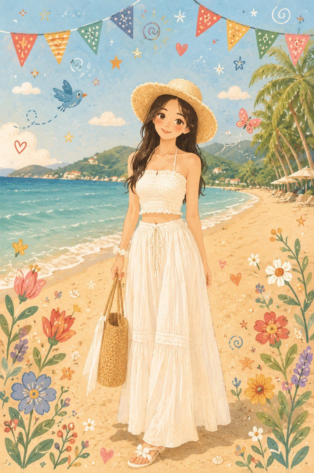 北欧民俗风温暖治愈儿童绘本插画