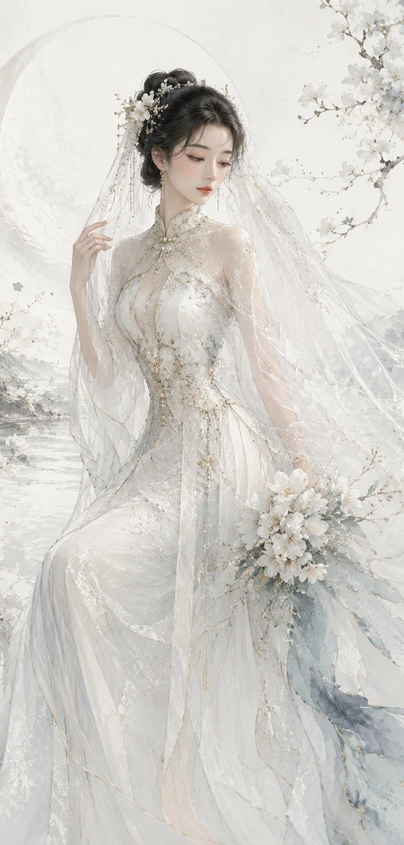 新中式高定婚服视觉海报