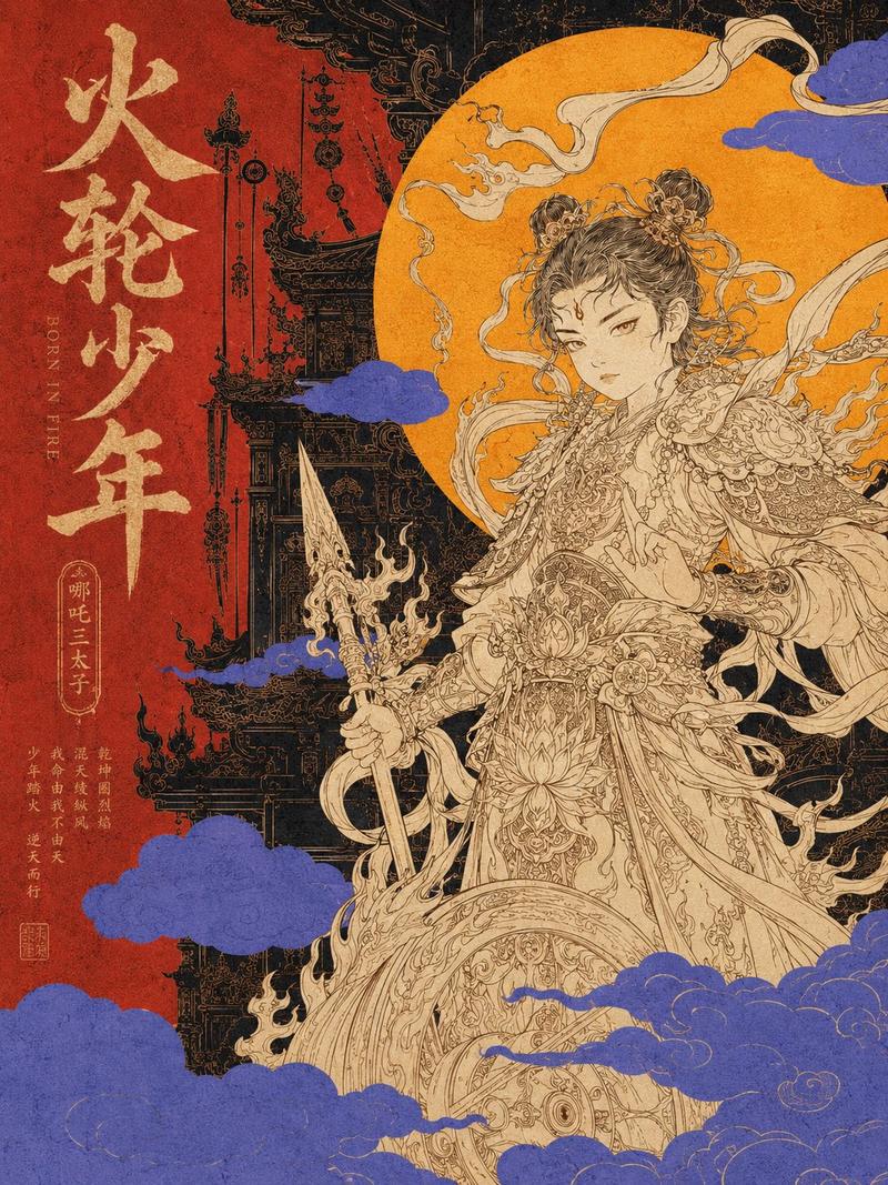 东方复古神话装饰海报