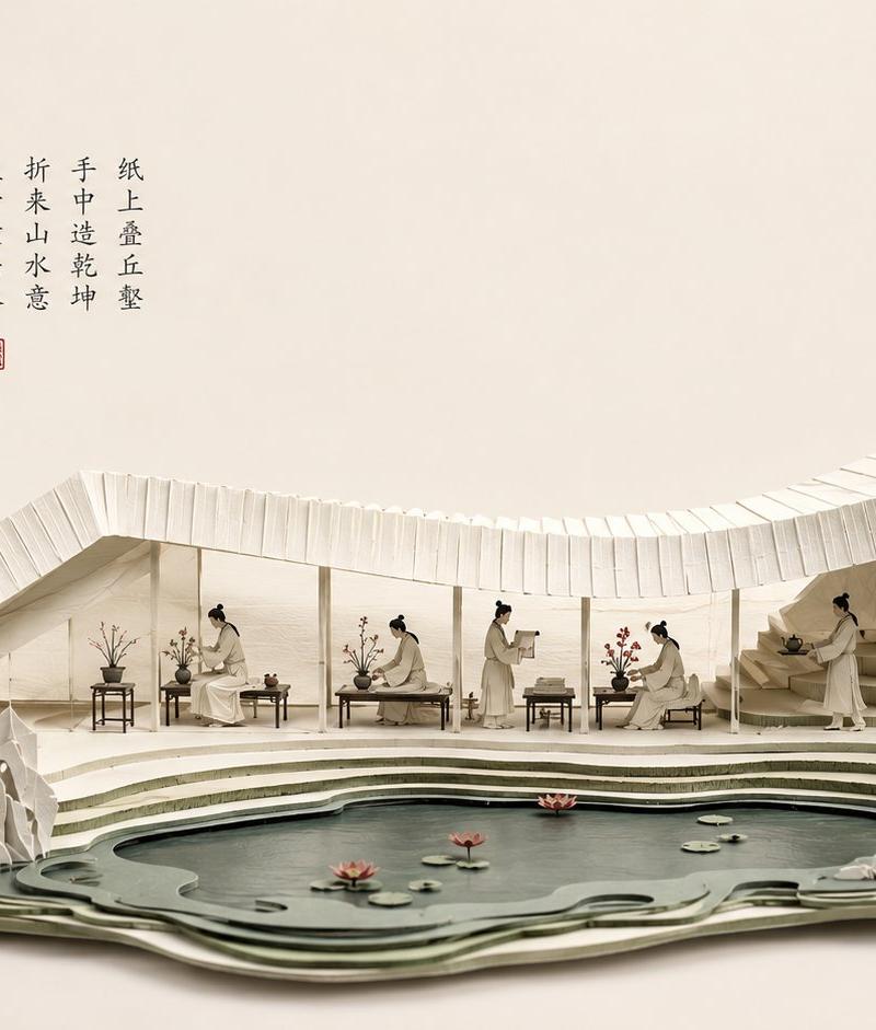 东方空间长卷中式建筑叙事海报