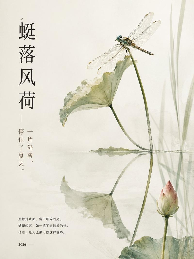 东方水彩自然动物海报