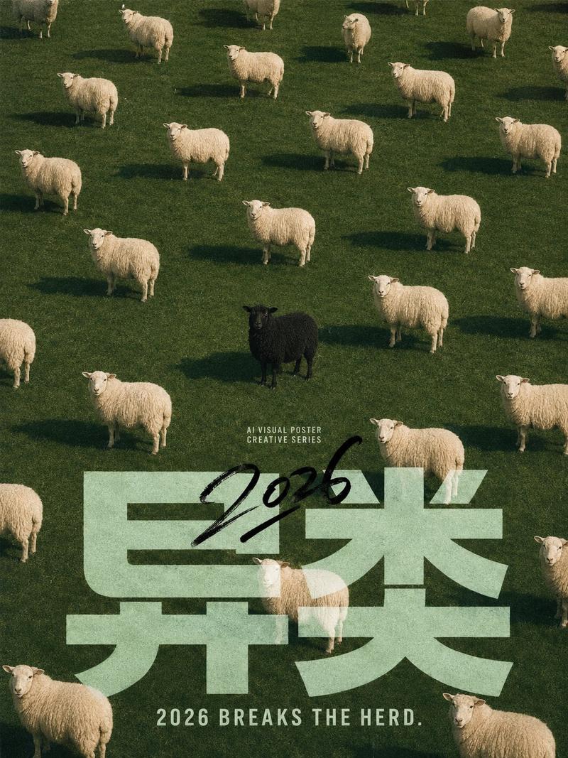 异类秩序感概念视觉海报