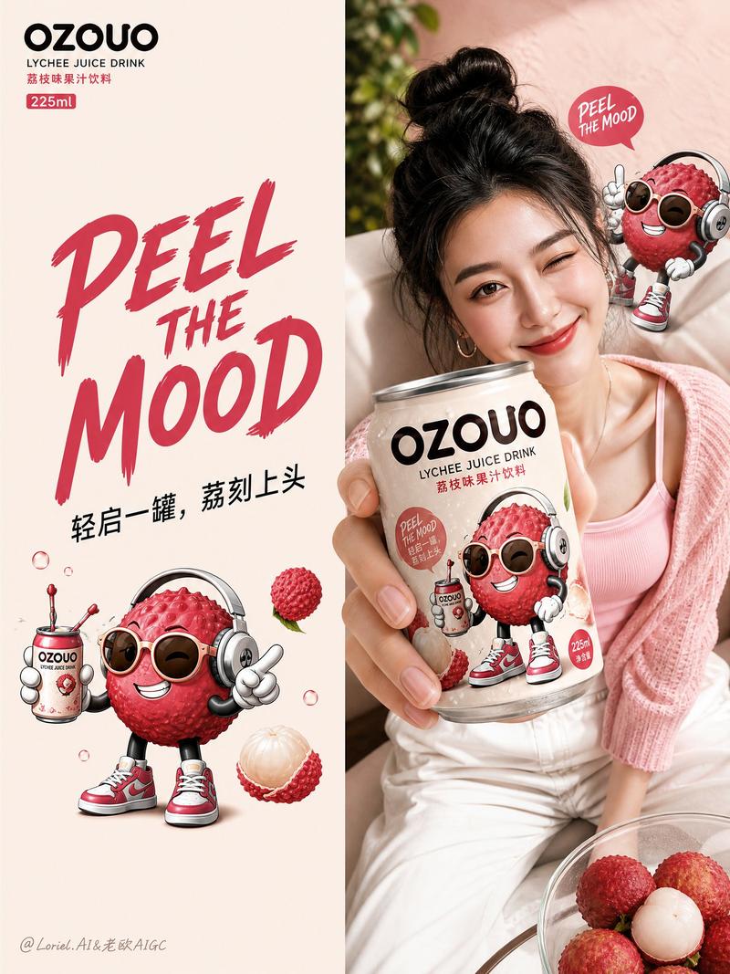 OZOUO果饮品牌零售视觉应用板