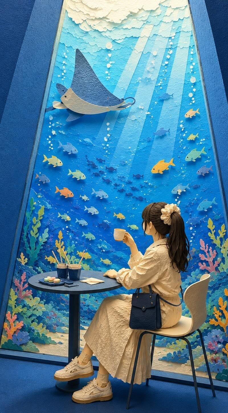 纸艺风格可爱图像重构