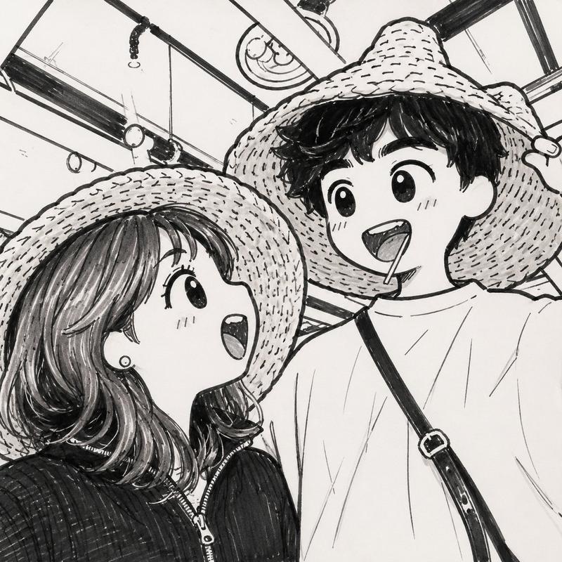 极简马克笔手绘涂鸦插画风格化