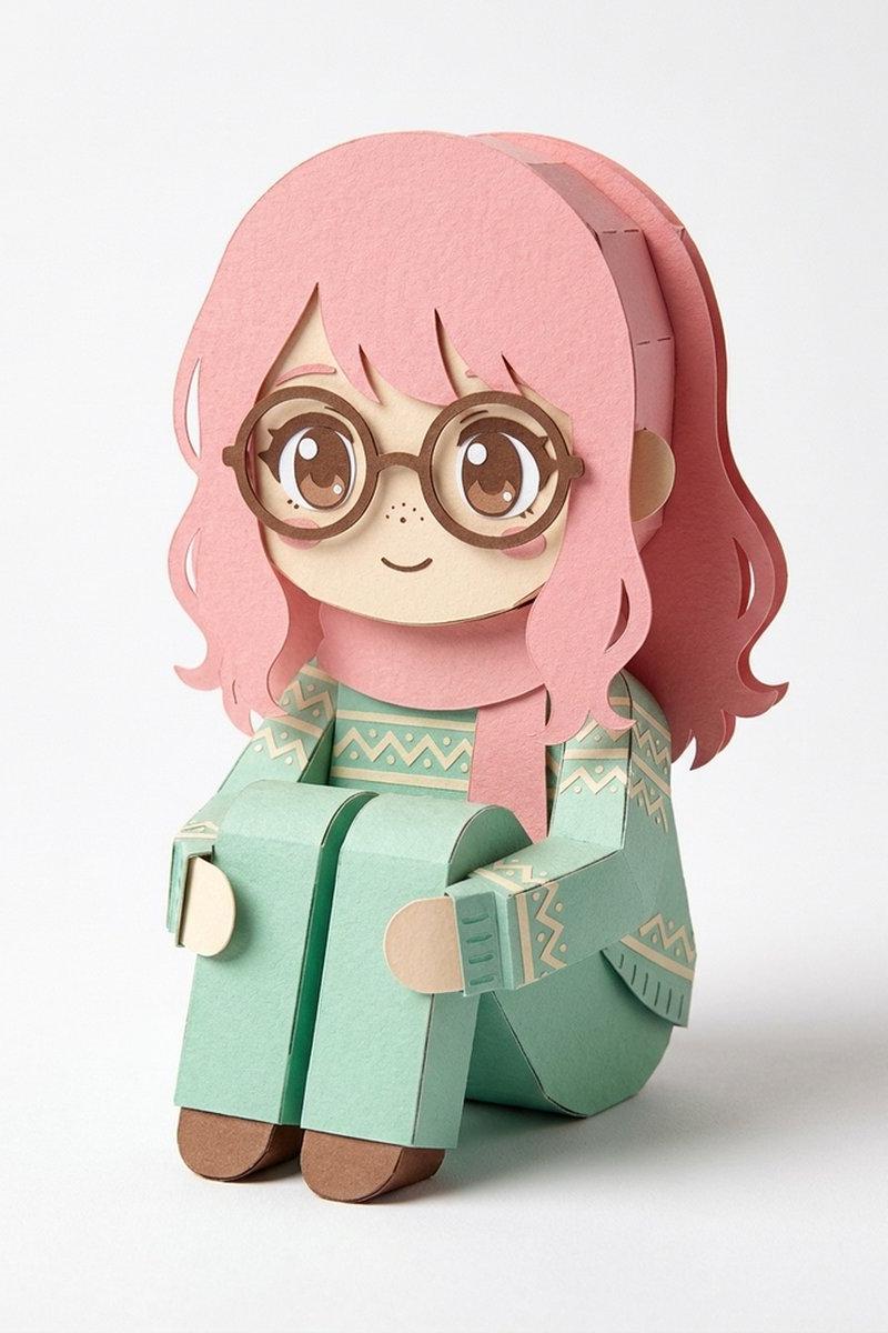照片转超萌SD纸艺展开图与成品