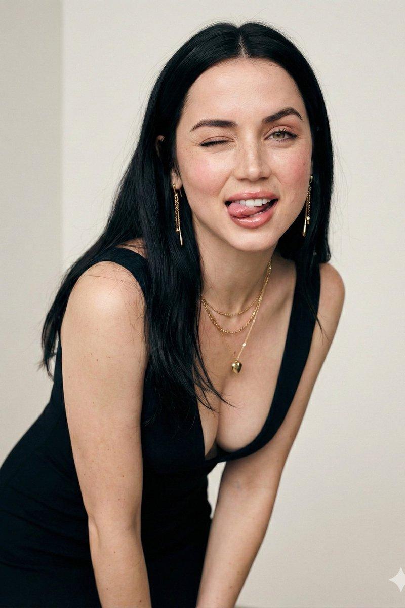 金发红裙美少女俏皮吐舌超写实大片