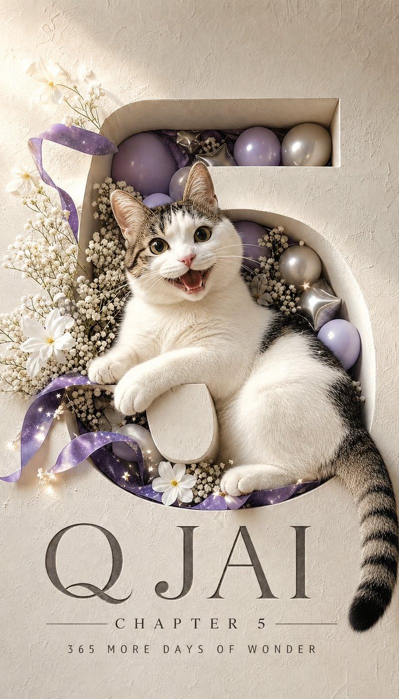 俏皮宇宙马卡龙色系猫咪三岁生日海报