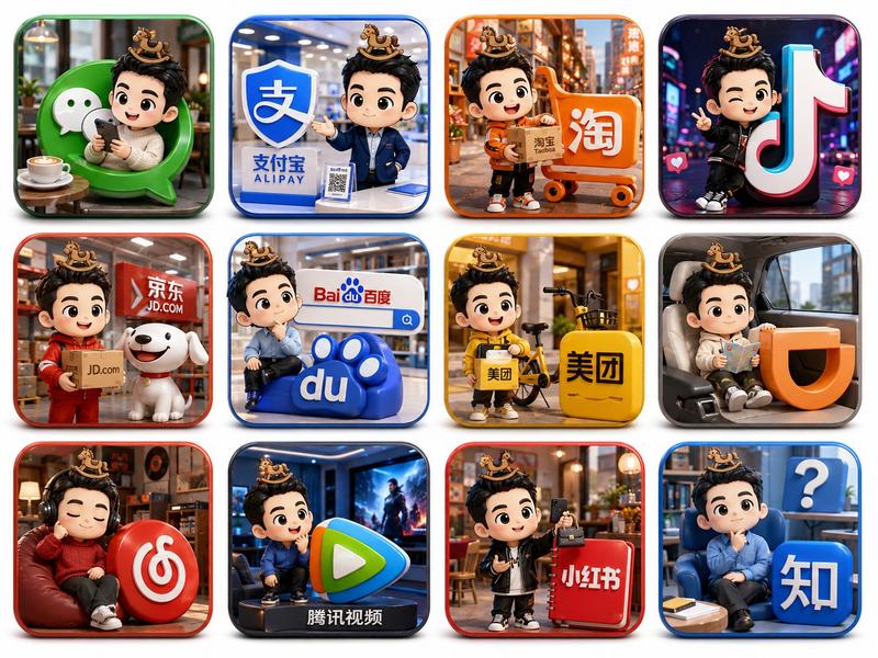 热门国内应用3D图标设计