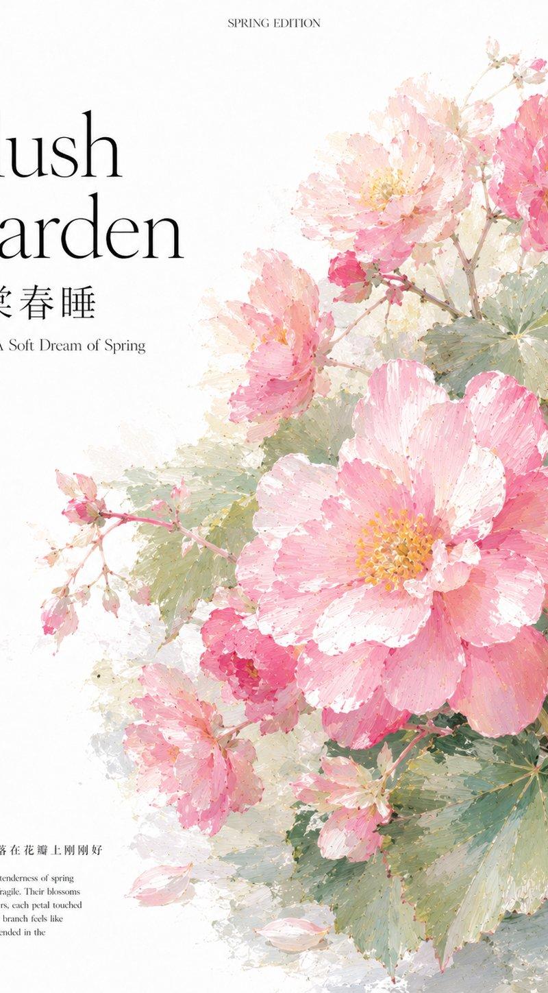 后印象派高级植物图鉴海报设计