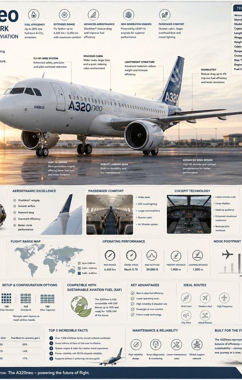 现代商业客机航空百科参考信息图