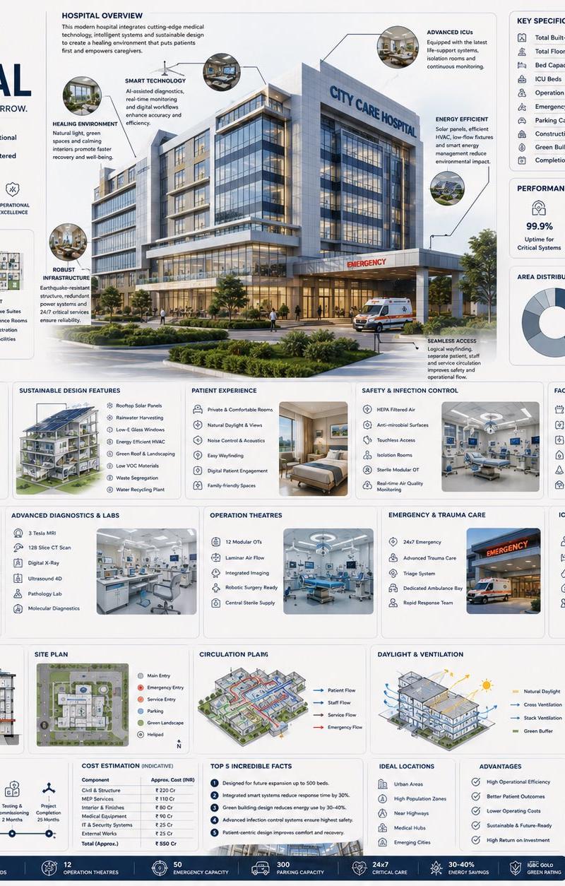 现代医疗建筑百科全书信息图