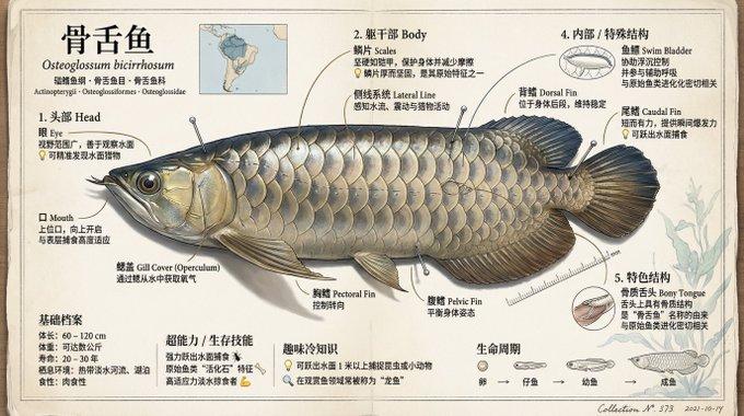 博物馆展品级别的鱼类知识科普图谱