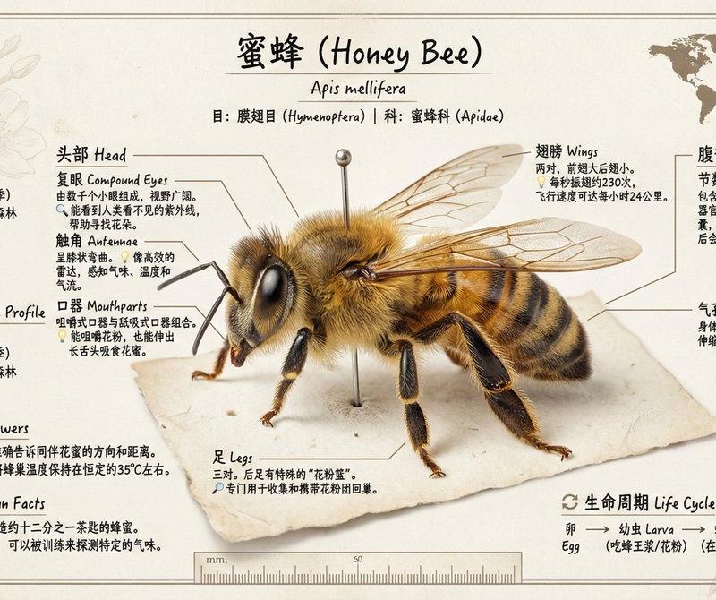 博物馆展品级别的昆虫知识科普图谱