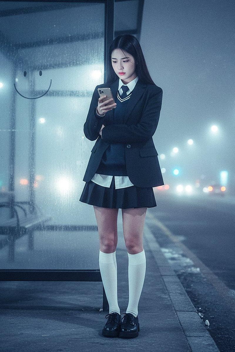 全身夜景肖像