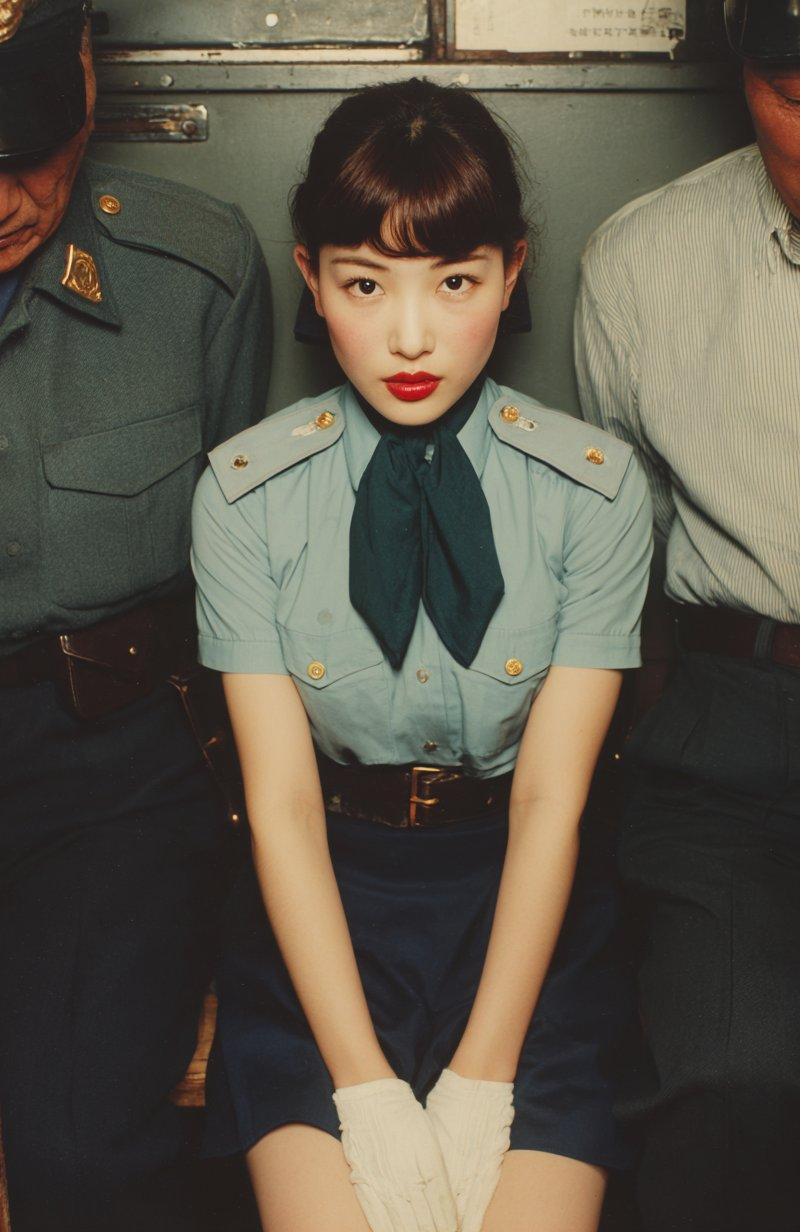一位坐地铁的女性
