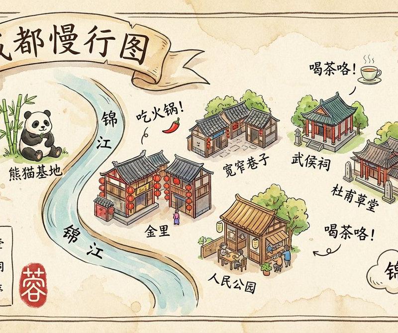 成都旅游地图