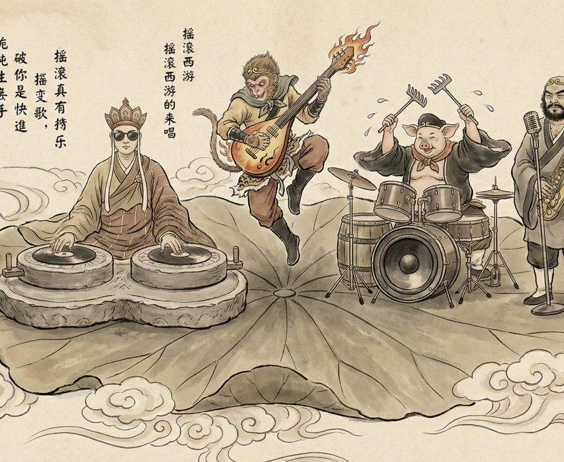 西游记师徒四人组成了一个摇滚乐队