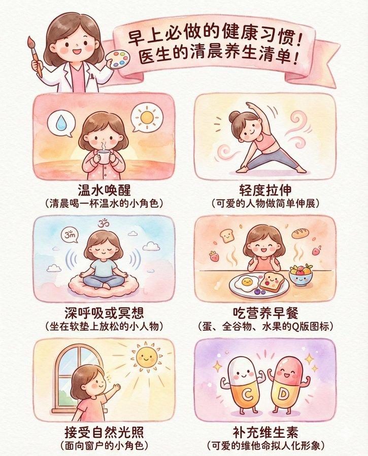 手绘美颜科普图