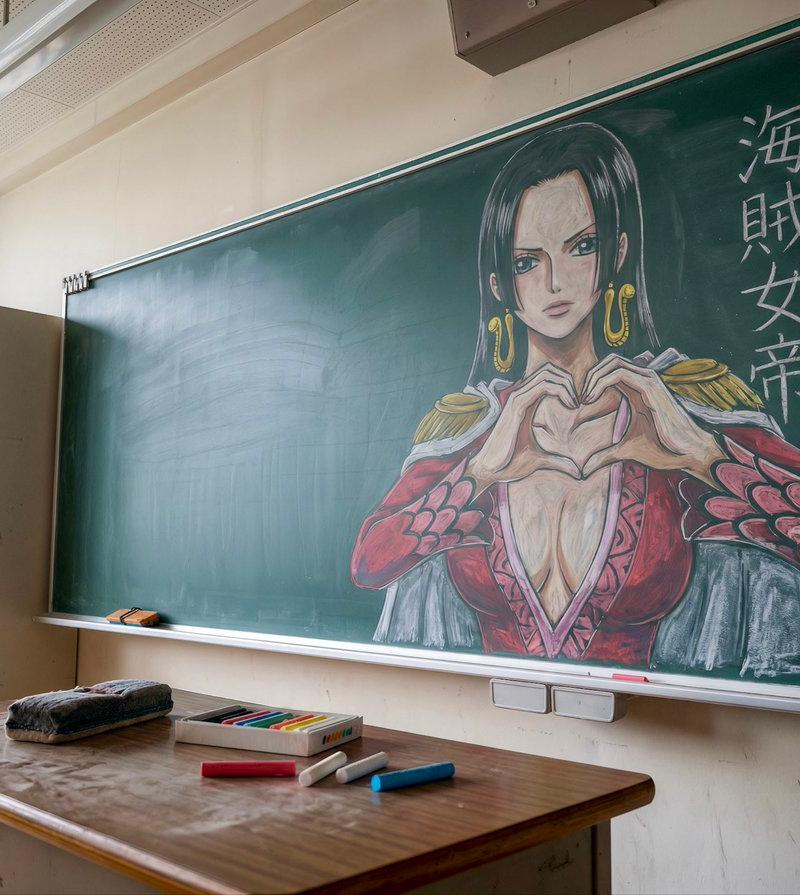 黑板艺术作品-海賊女帝